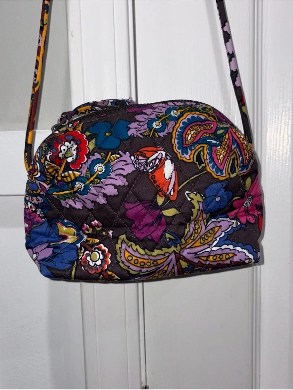Vera Bradley Blake Colorful Bouquet Paisley Crossbody Bag